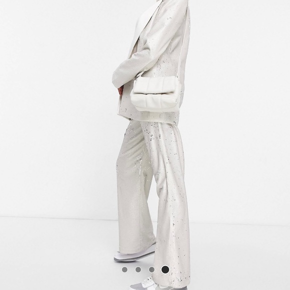 ASOS Full Sequin Suit Cream - Picture 5 of 6
